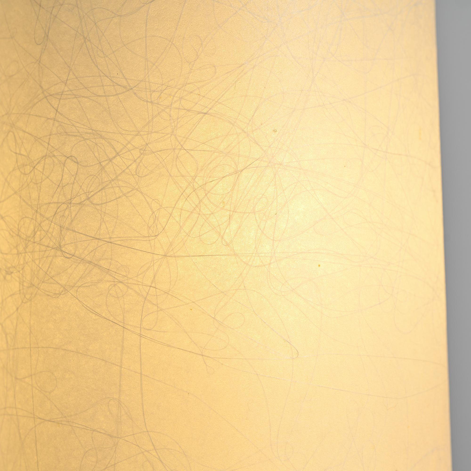 Rice paper and metal floor lamp, attributed to Temde, circa 1970.