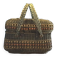 Braided wicker shopping basket