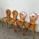 Lot 4 old farm chairs 60 vintage years