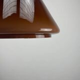 Suspension en verre marron par Hustadt Leuchten, 1960