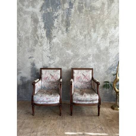 Antique bergère armchairs