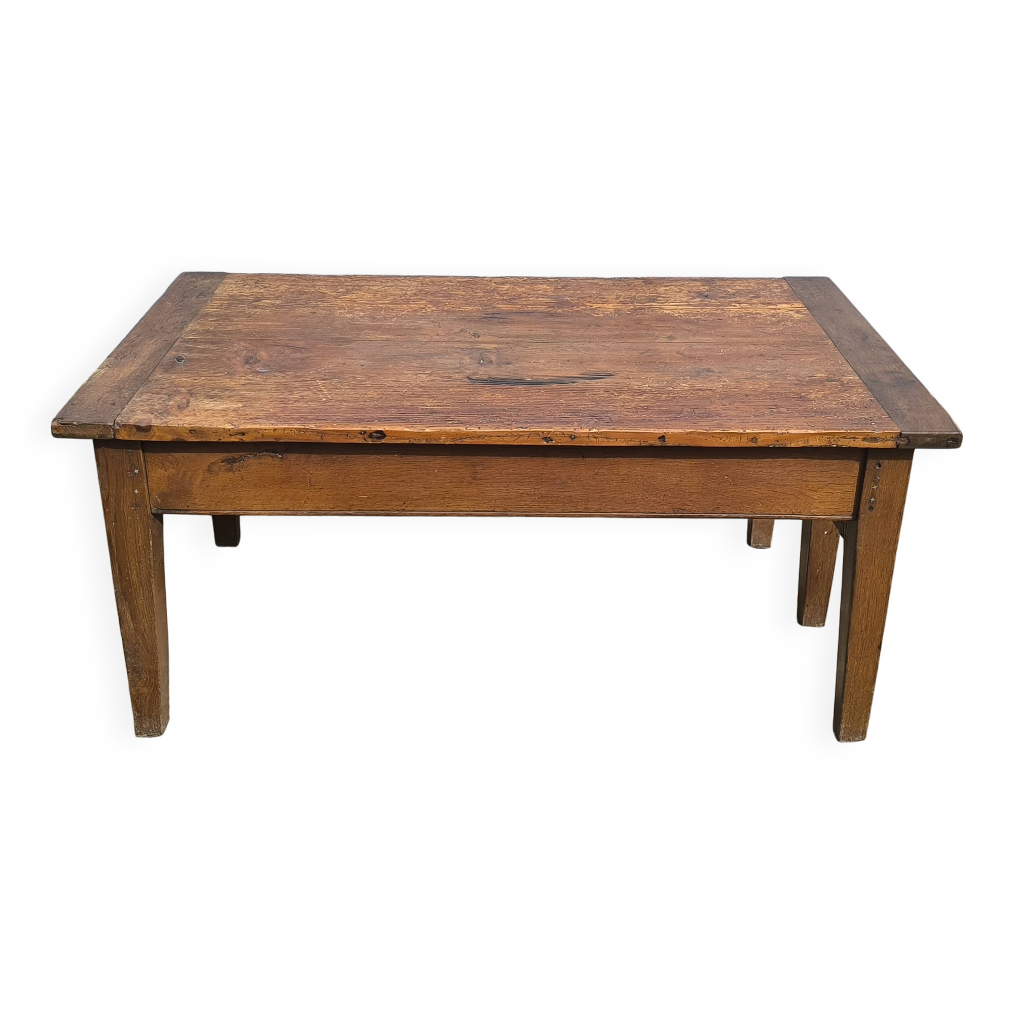 1m19x53 cm old rustic farmhouse coffee table