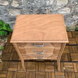 Art Deco chest of drawers in raw wood, 1930