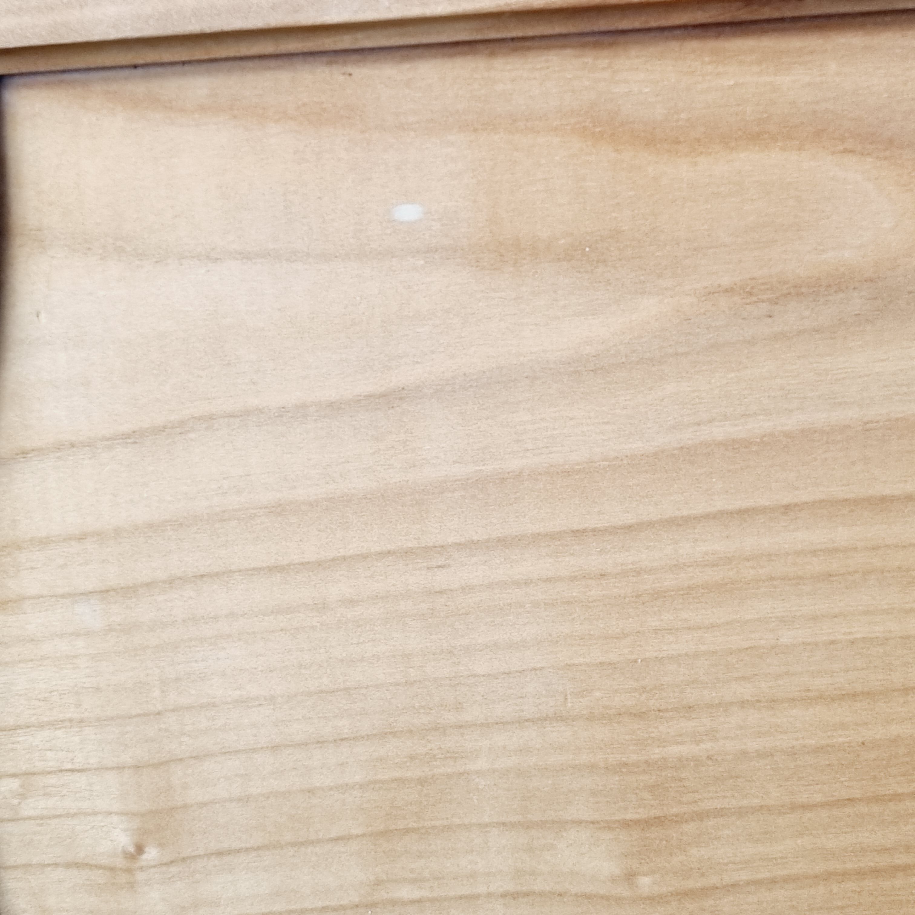 Side table with wooden and cane magazine holder