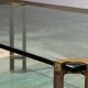 Table basse vintage en verre par Peter Ghyczy, modèle T24