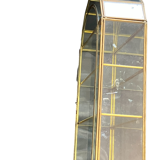 Showcase to be installed in golden brass 1950s