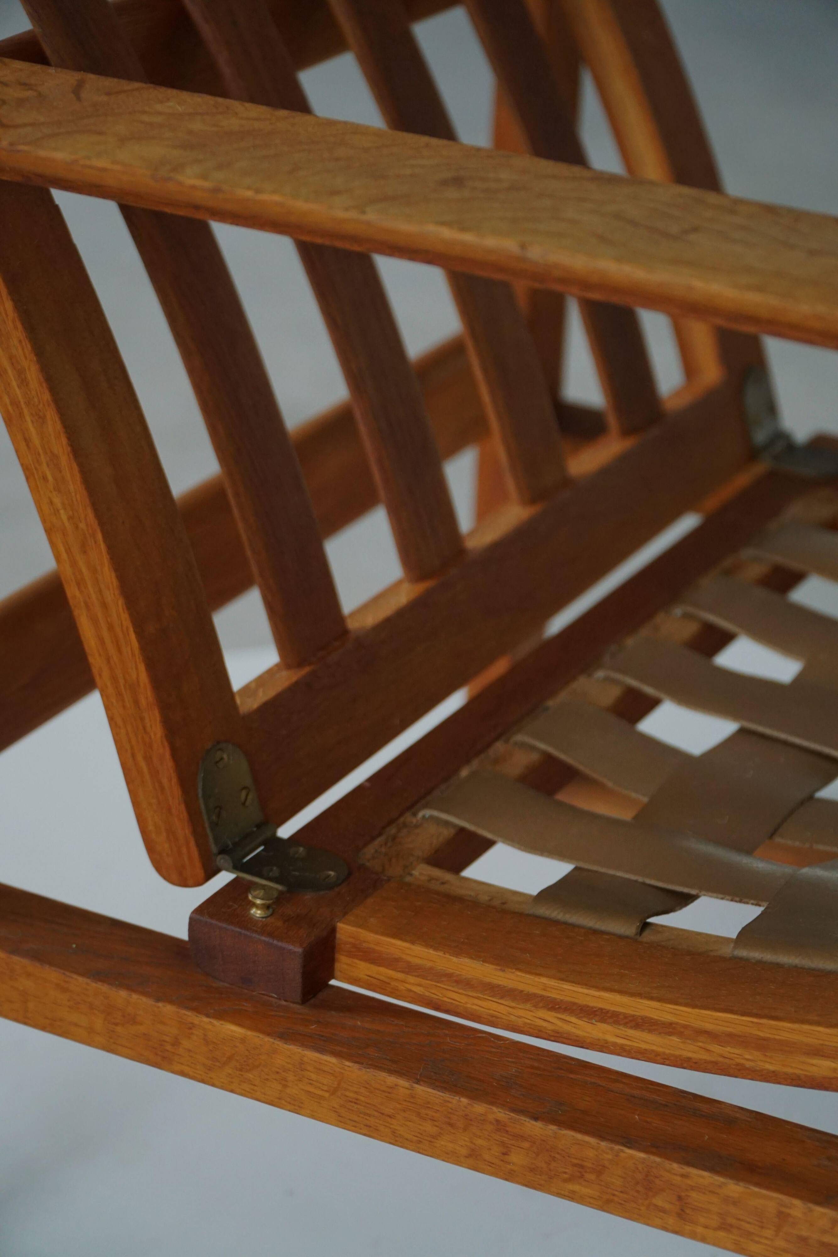 Børge Mogensen, a pair of BM2256 lounge chairs in oak and jute, Denmark, 1960s.
