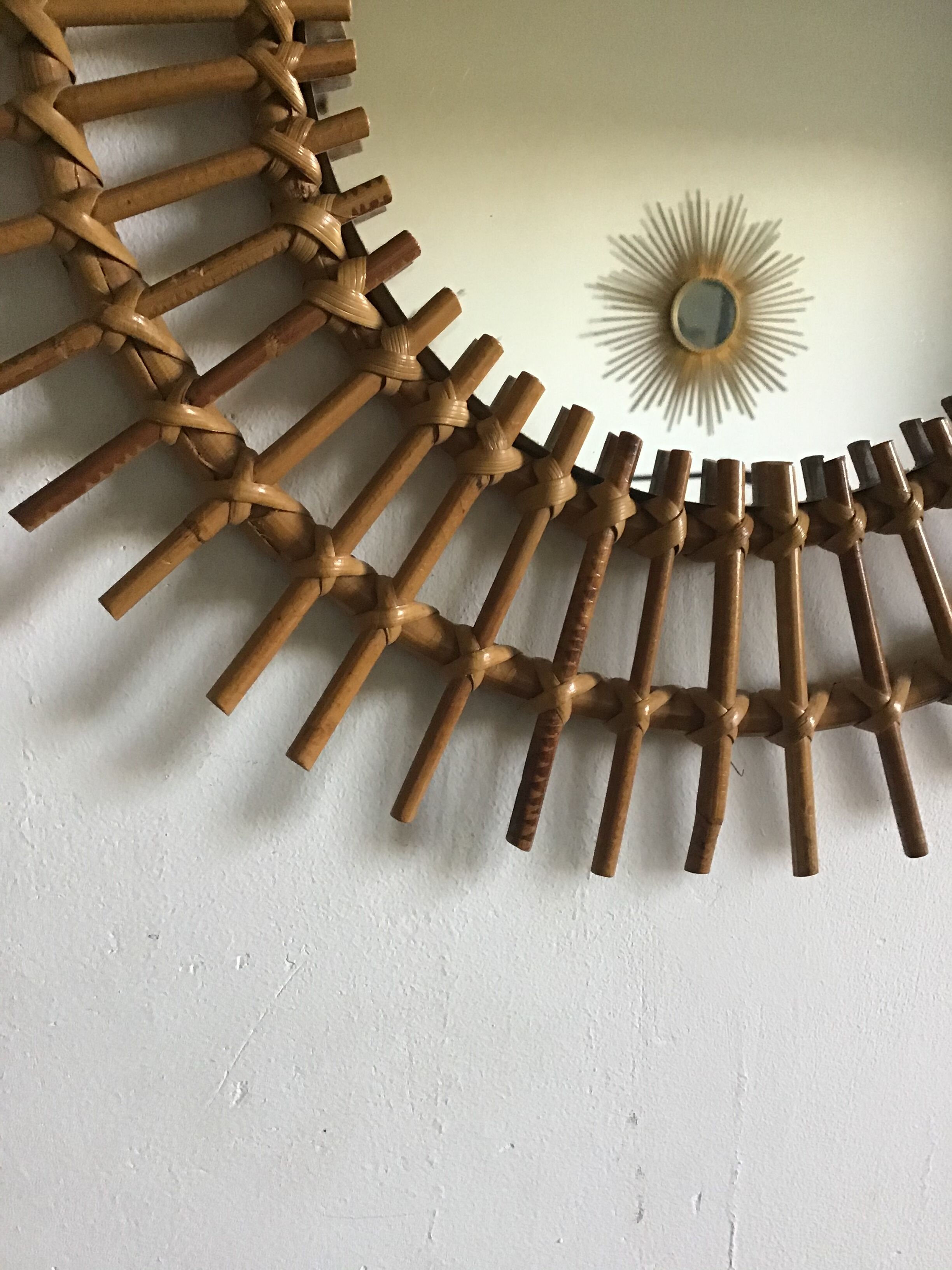 Mirror rattan sun 70s - 49cm