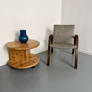 Table d’appoint bout de canapé X2 pin massif design années 70