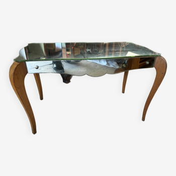 Art deco mirrored coffee table