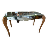 Art deco mirrored coffee table