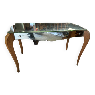 Art deco mirrored coffee table