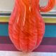 Former Murano pitcher multilayer glass blown rose - anse vintage