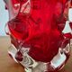 Red Murano glass vase from the 70s