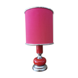 Vintage 70s chrome and red lamp