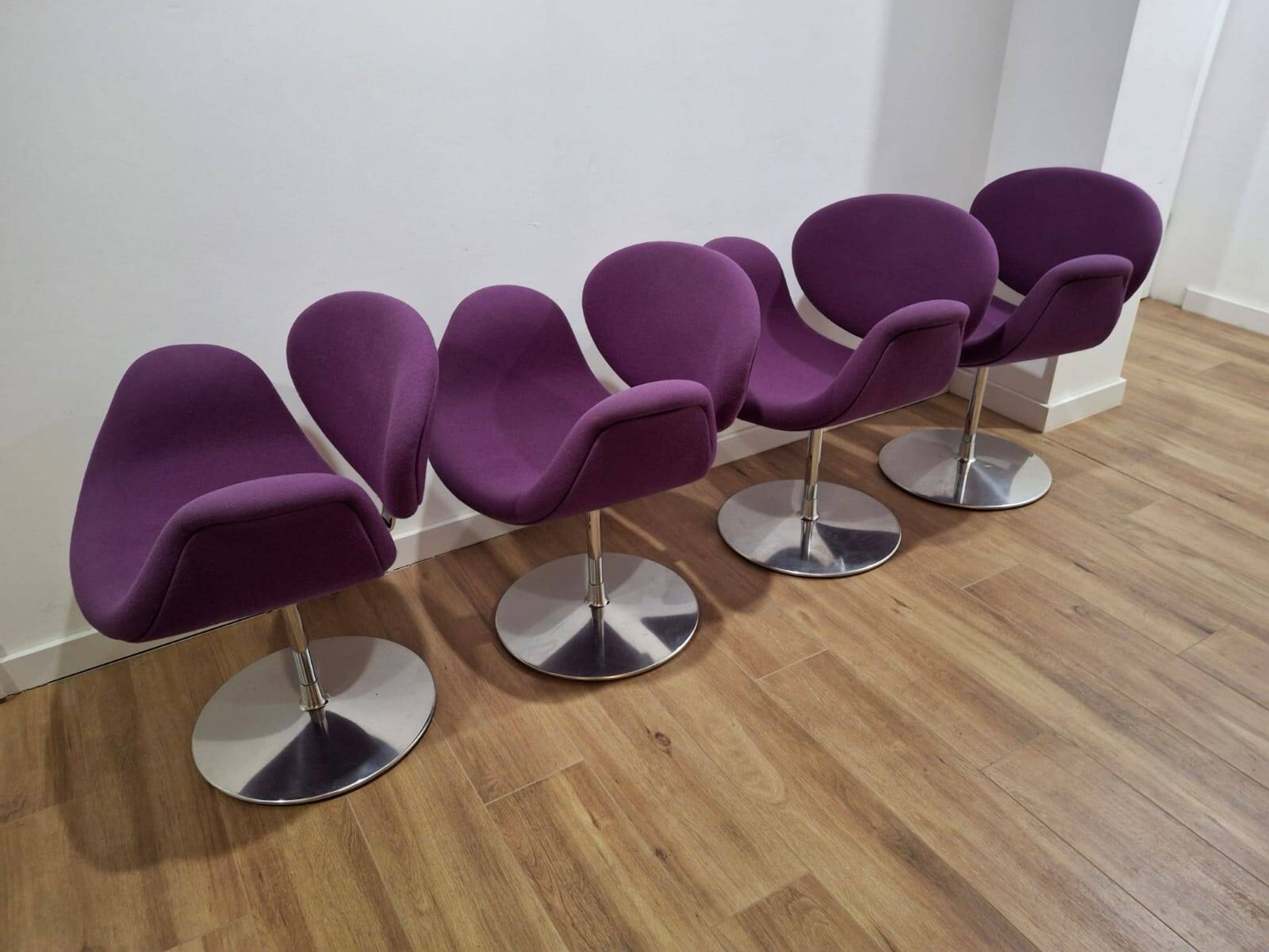 Ensemble de 4 fauteuils, Tulip, Pierre Paulin, Pays-Bas années 1980.