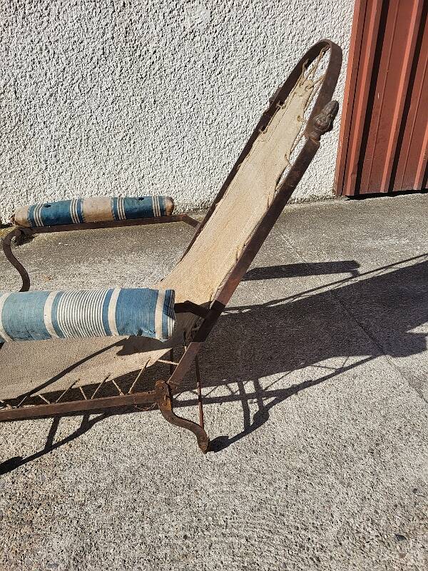 Folding camping chaise longue armchair empire of the 19th century