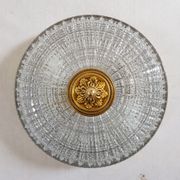 Plafonnier vieil or cristal Lucien Gau
