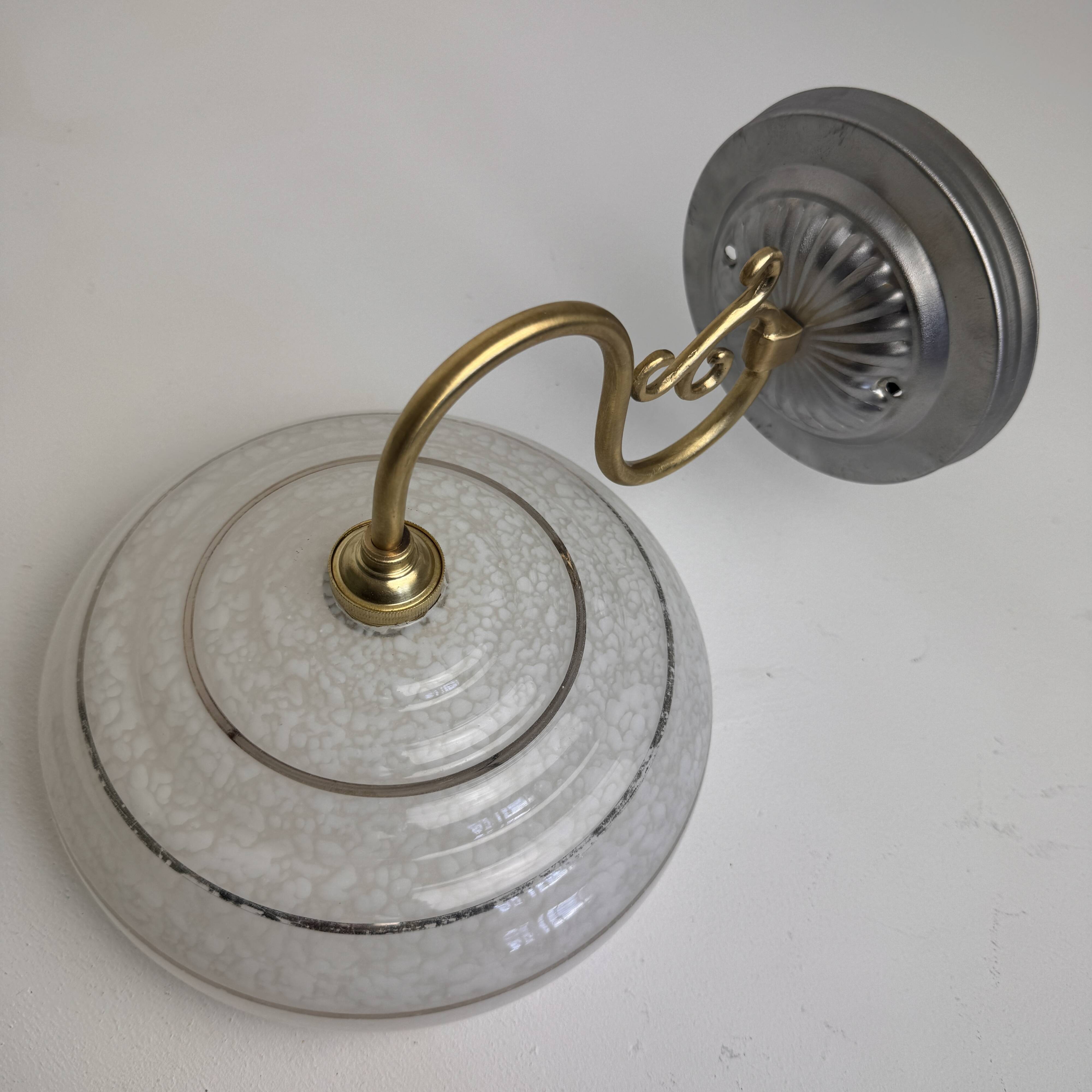 VINTAGE CLICHY GLASS WALL LIGHT