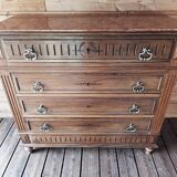 Antique chest of drawers with marble top