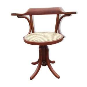 Fauteuil à vis 19ème canné Fischel