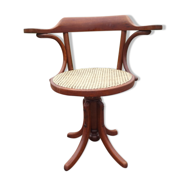 Fauteuil à vis 19ème canné Fischel