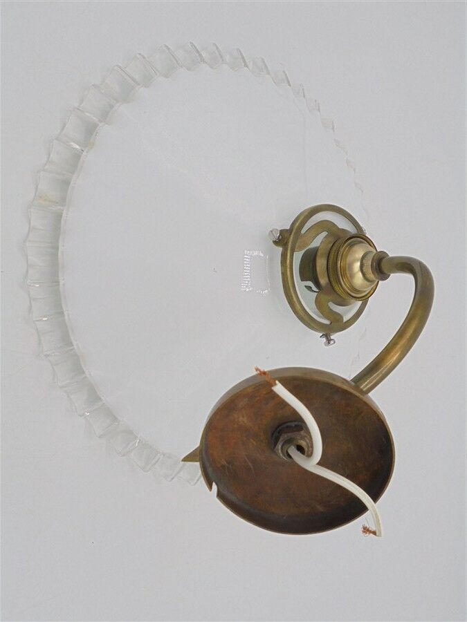 White opaline wall light