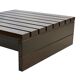 Vintage slatted coffee table design Wenge solid 70s minimalist