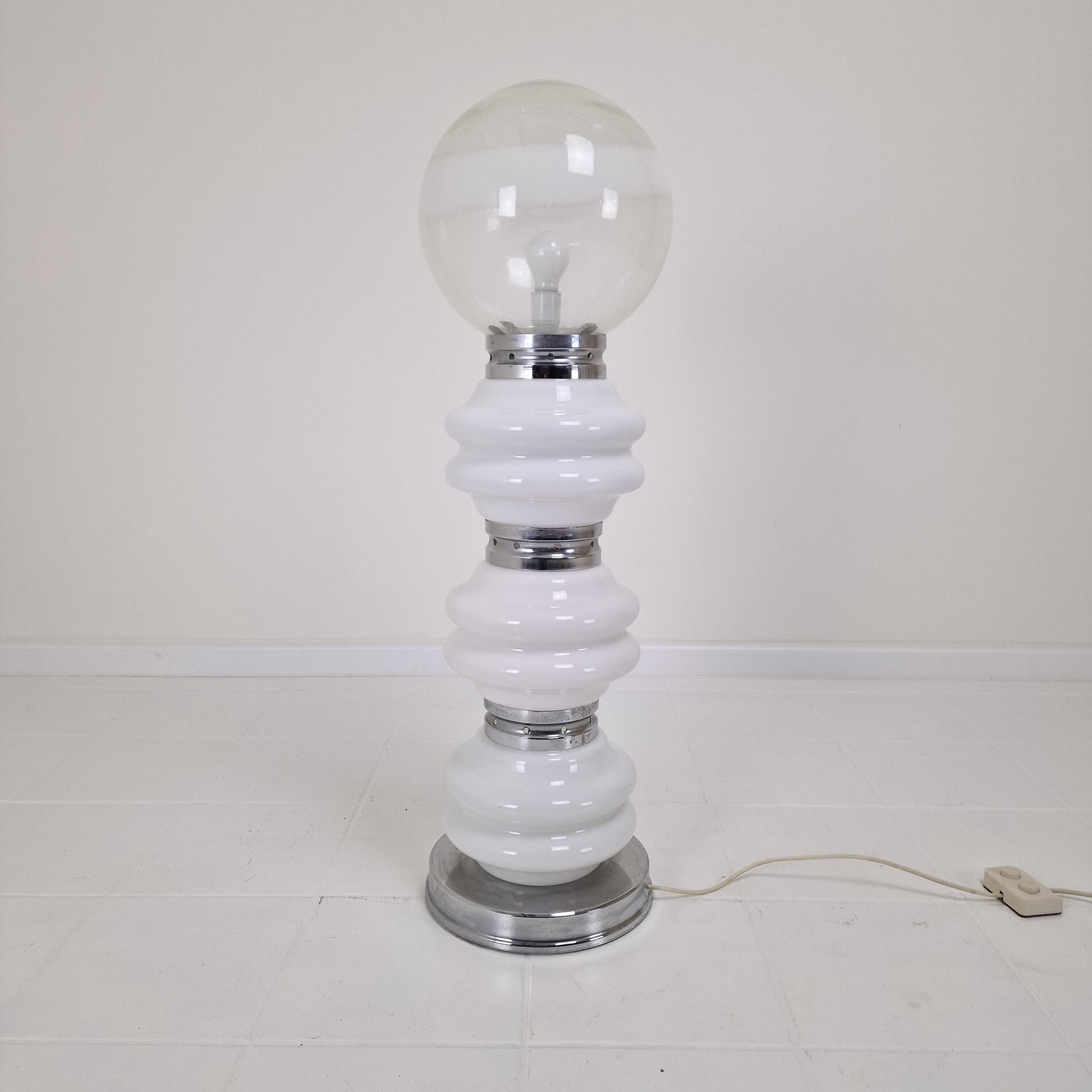Italian Murano Floor Lamp  in 3 Colors Light, 1970s