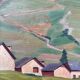Oil painting landscape mountain 1938