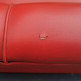 Red leatherette sofa, 1970s