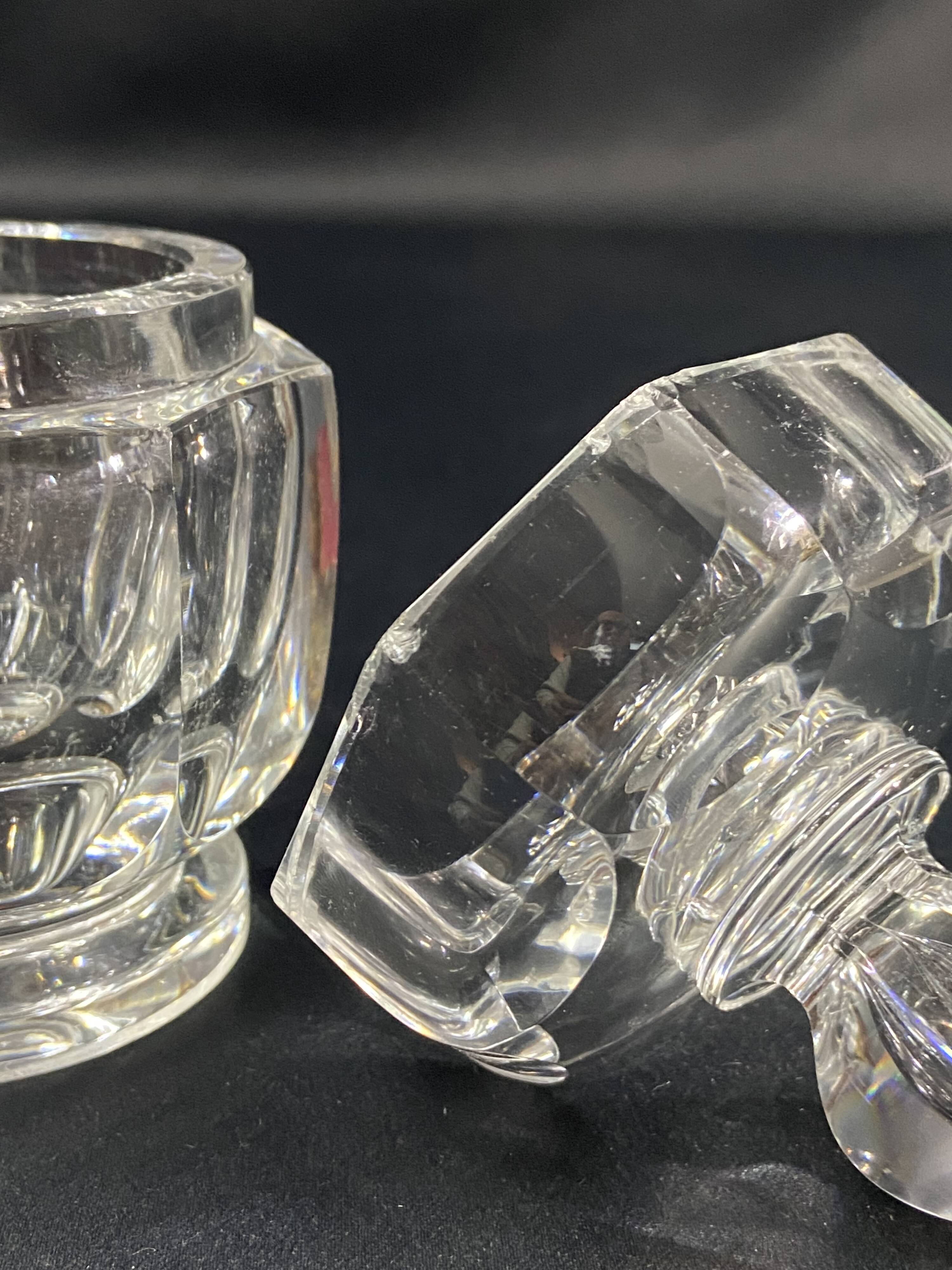 Baccarat crystal covered pot, Malmaison model