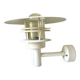 Classic Danish MCM Outdoor Metal Wall Lamp in White