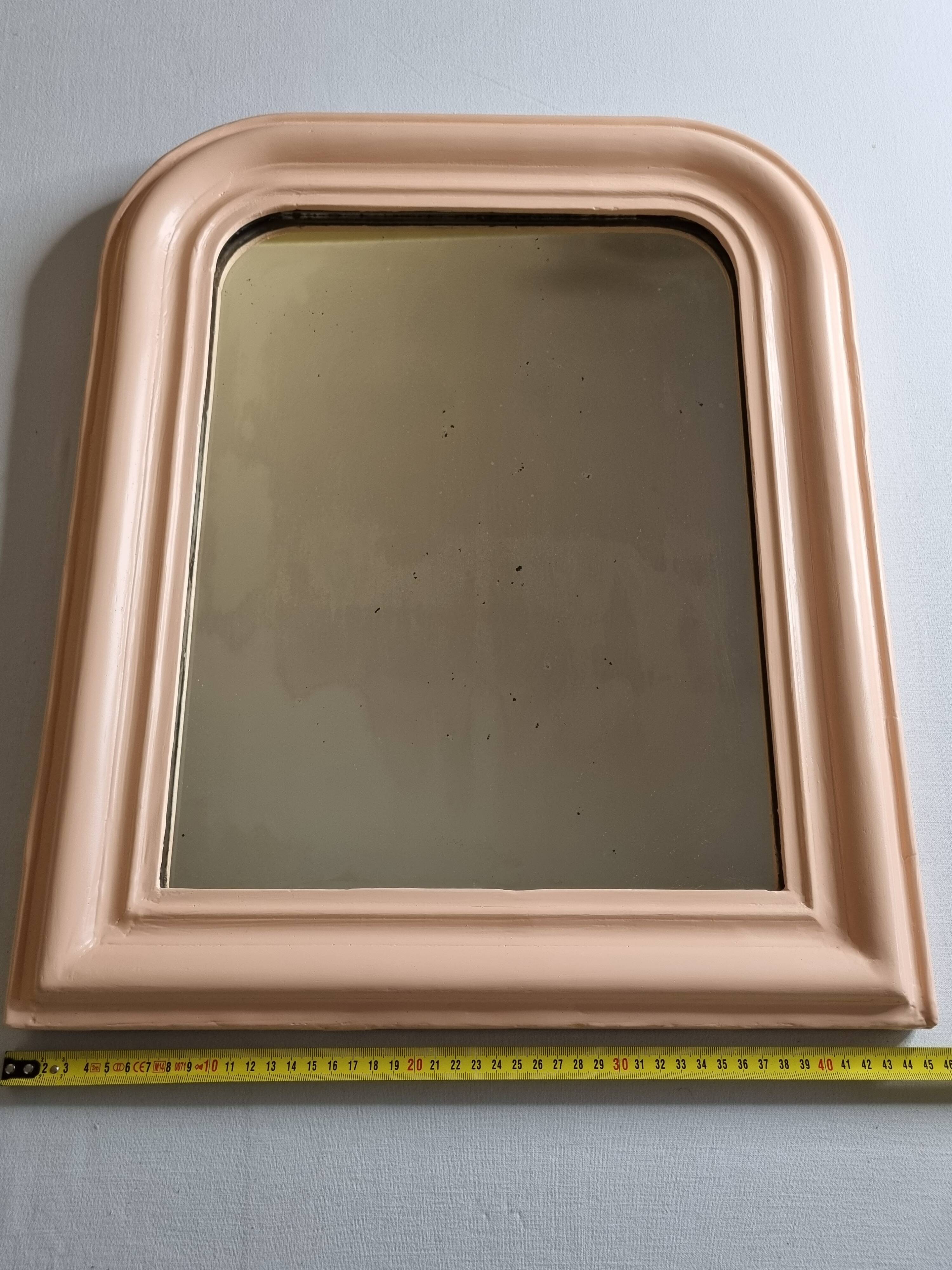 Vintage Louis Philippe style apricot table mirror 53 cm x 45 cm