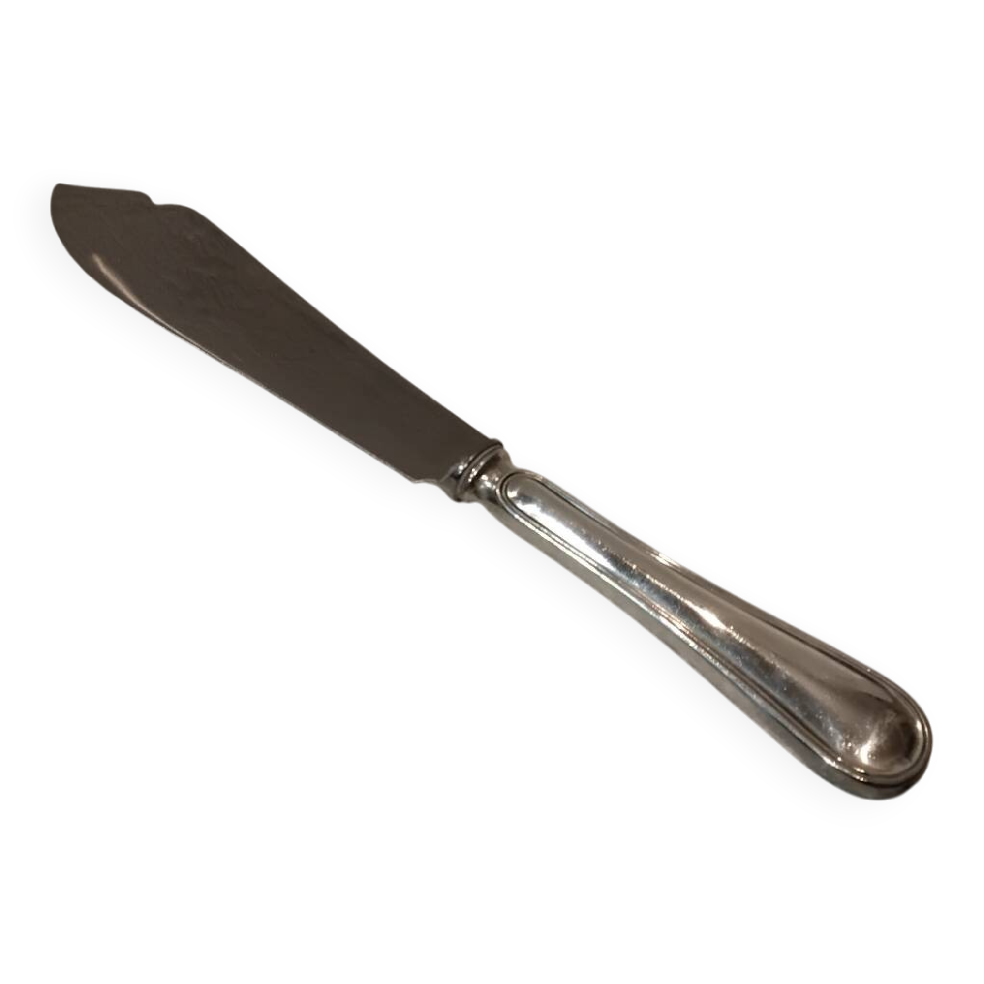 Couteau de service pour gateau manche argent 800 suisse Jezler filet