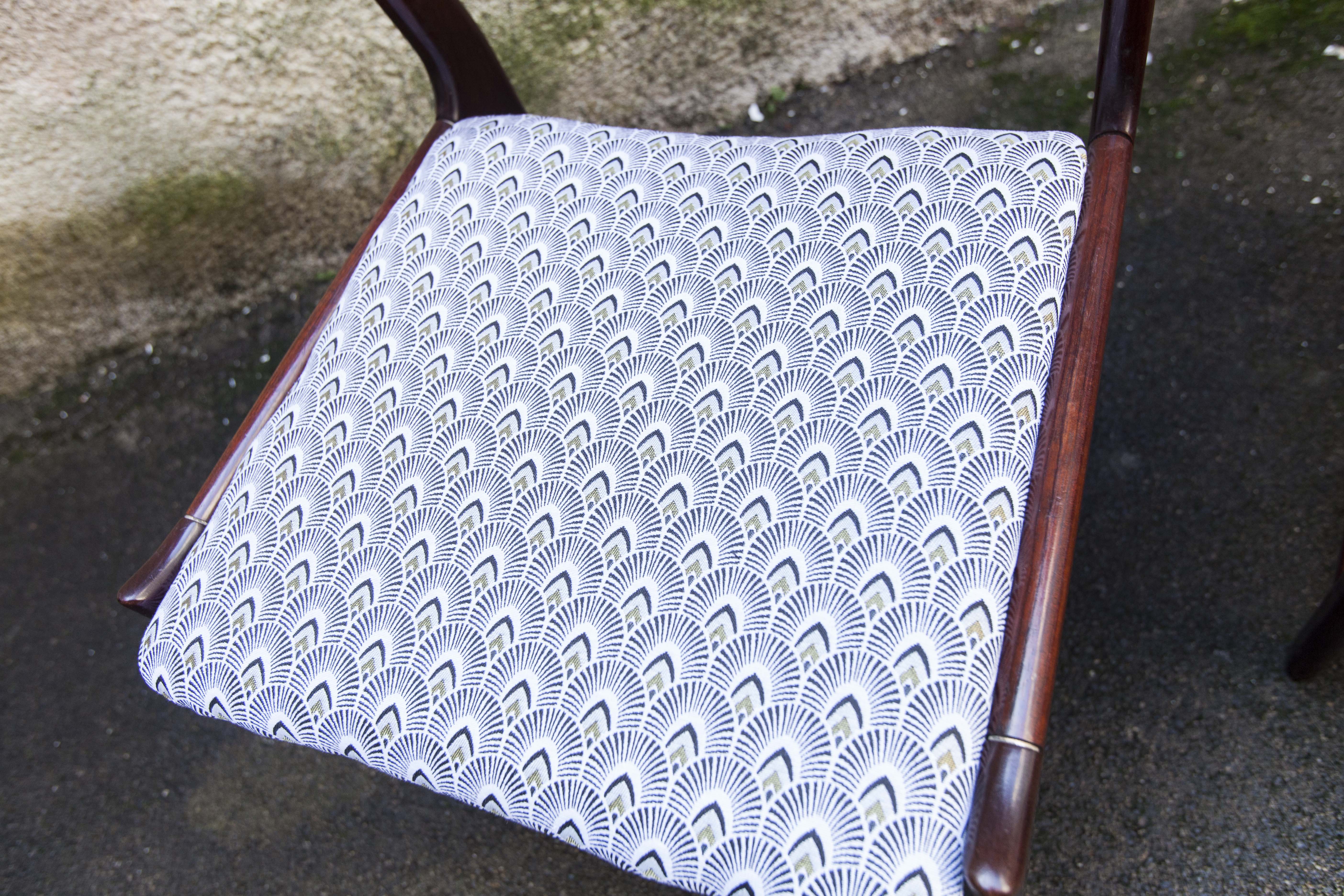 4 restored Scandinavian rosewood chairs