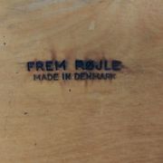 Table and 4 chairs by Hans Olsen for the Danish editions Frem R-jle