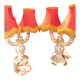 Pair of electrified Martres-Tolosane candle holders