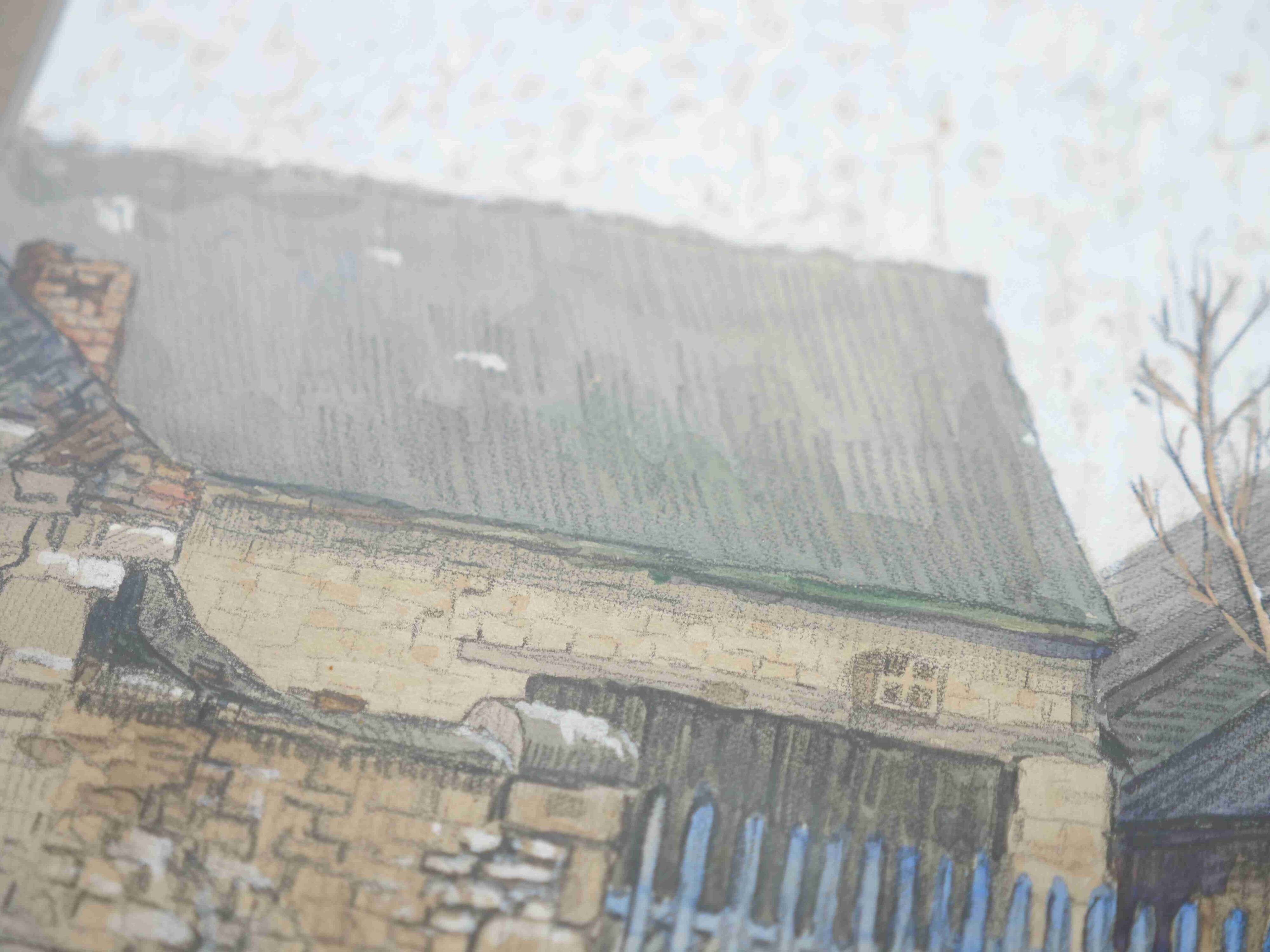 Watercolor Shed in Sévigny / Champagne – Signed Reiche, 1917