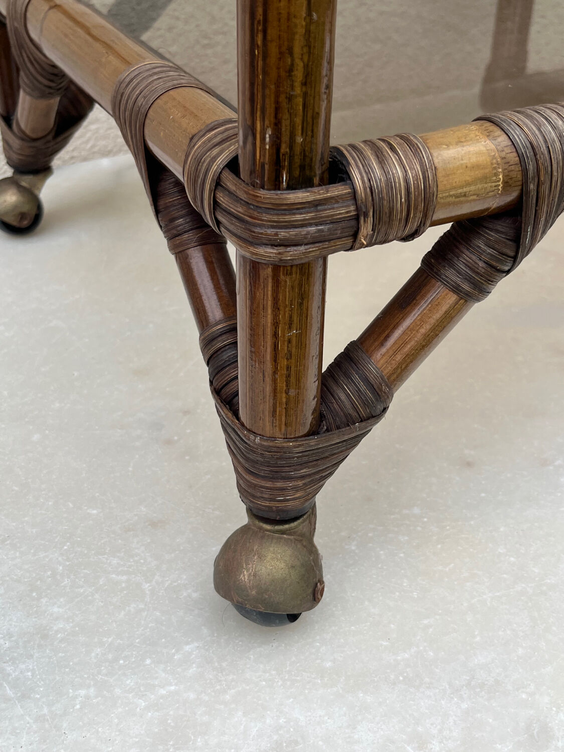 Bamboo bar trolley from the 70s