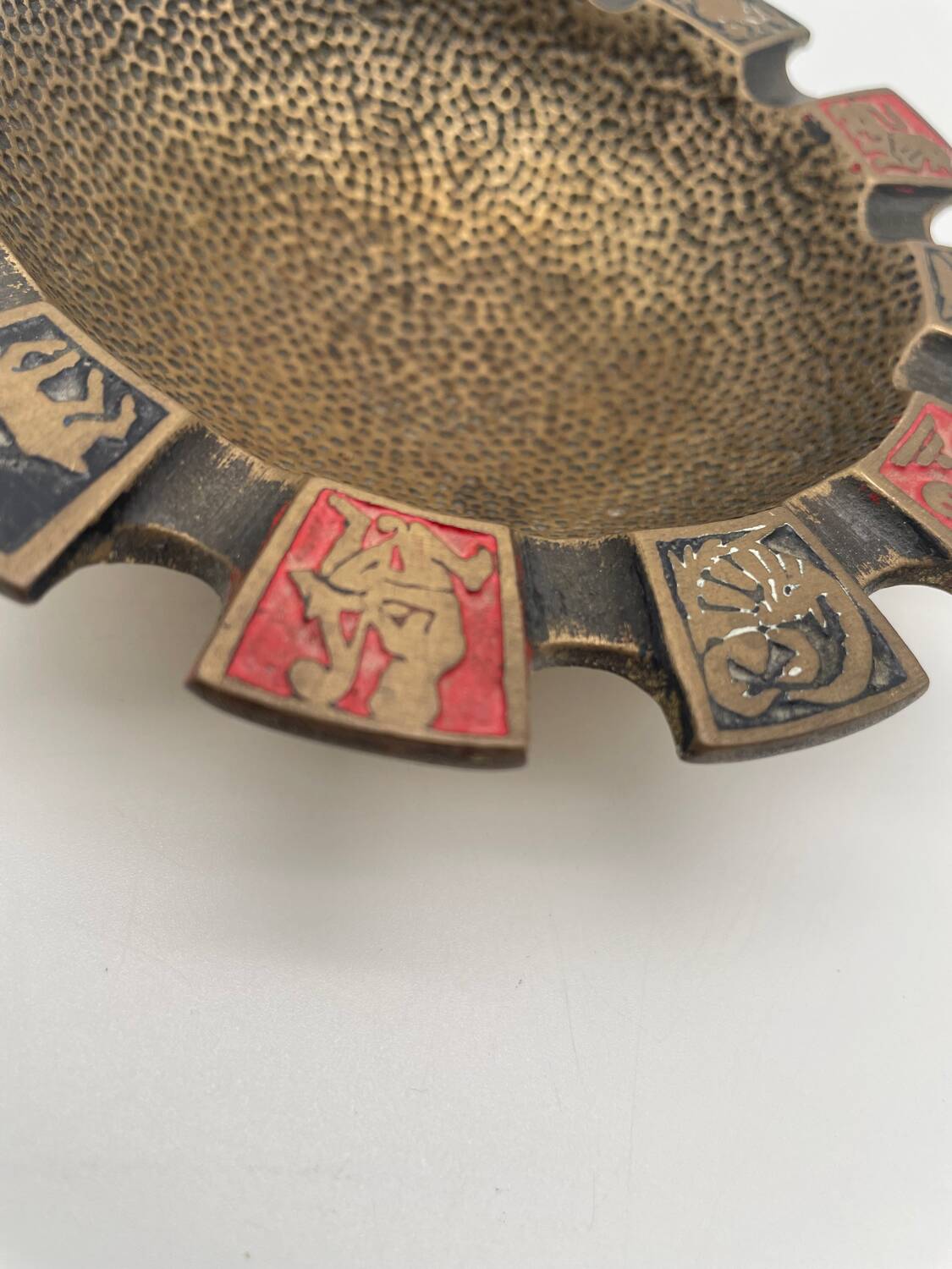 Zodiac cup ashtray in solid brass