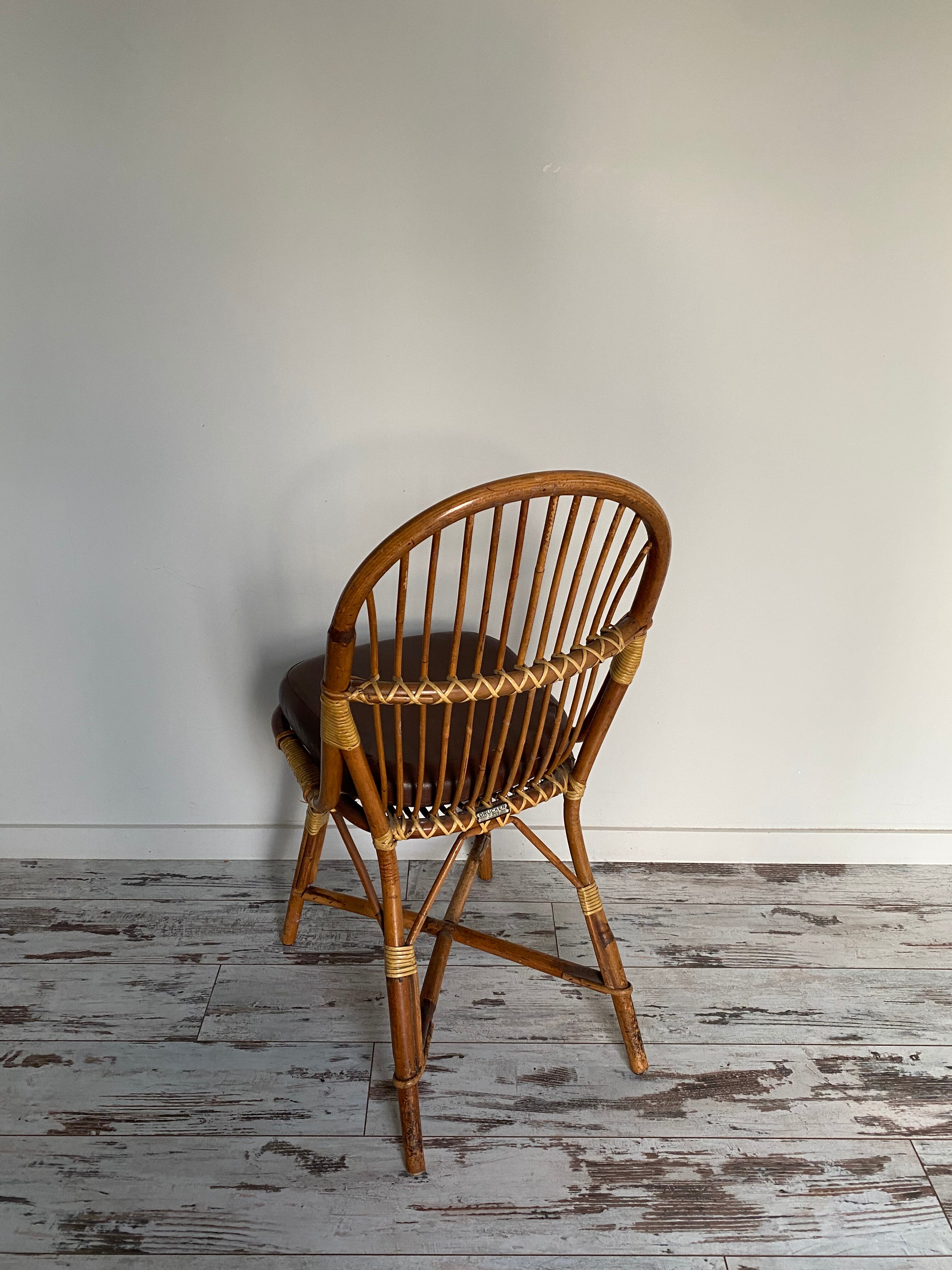 Bamboo and rattan chairs circa 60/70 from maison drucker