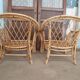 Pair of rattan armchairs