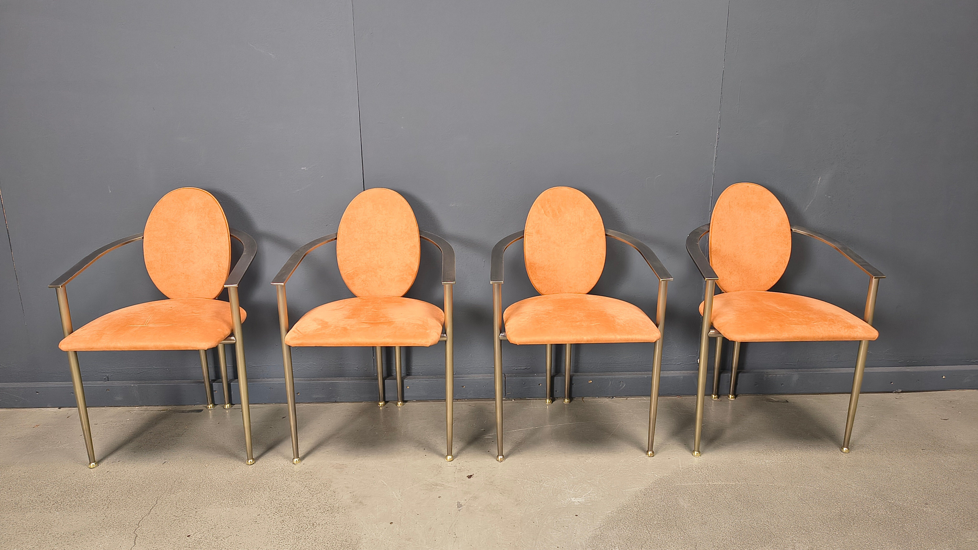 Vintage dining chairs by Belgochrom, set of 4 - 1980s