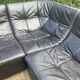 Canapé d’angle modulable Incanto Italy en cuir brun