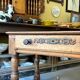Bureau, table d'appoint 1 tiroir en bois clair