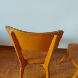 TWO ONE-PIECE VINTAGE WOODEN CHAIRS