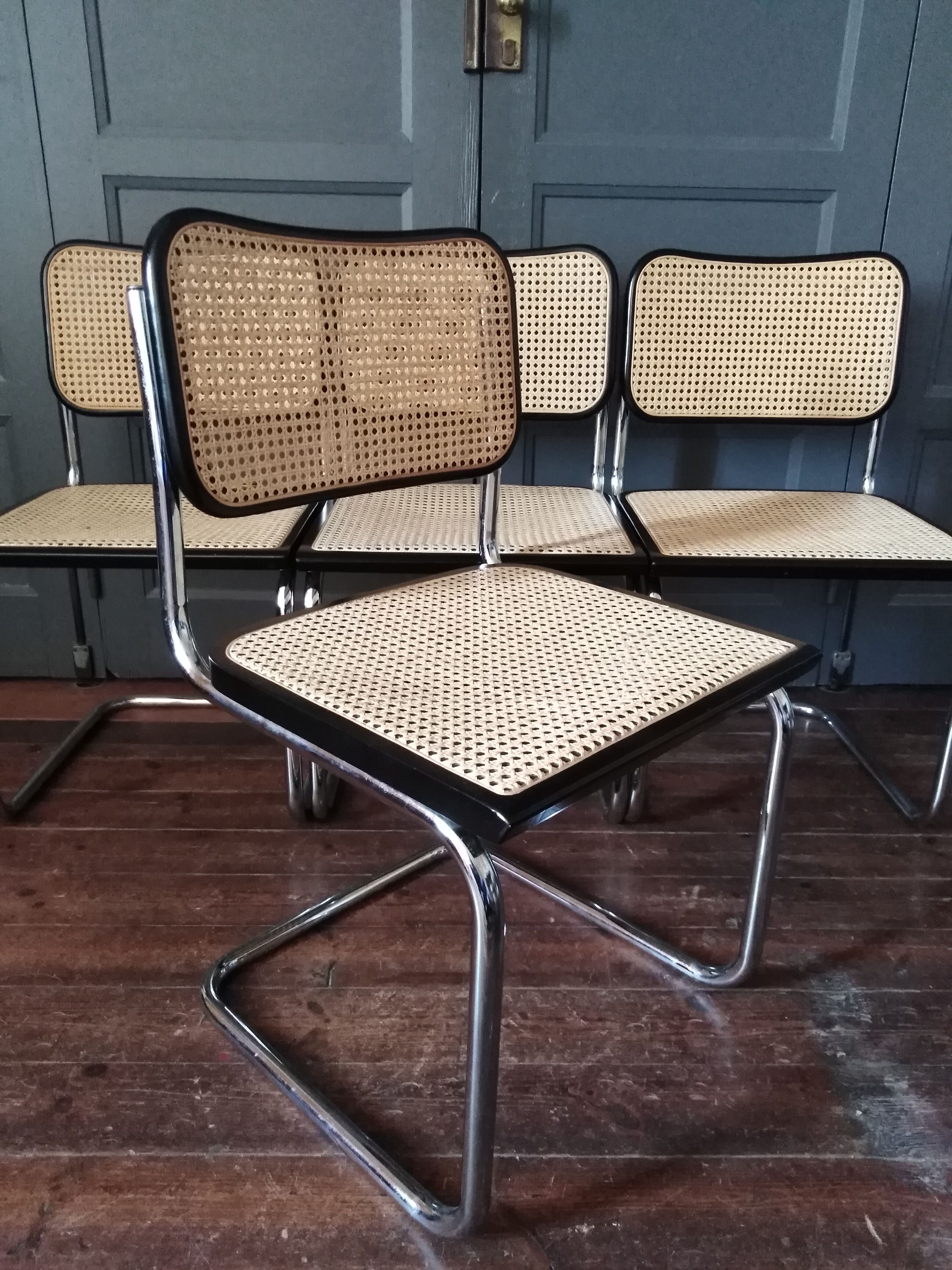 4 chairs Marcel Breuer B32 Cesca 1970