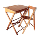 Bureau enfant en bois avec sa chaise pliante