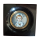 Peinture miniature sous cadre Napoléon III